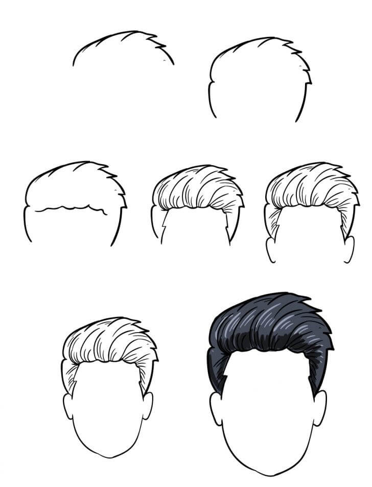 Desenhos de Homem de cabelo