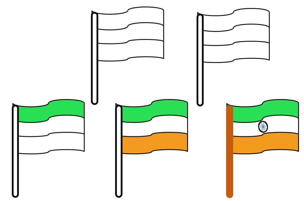 Desenhos de Ideia da bandeira da Índia (9)