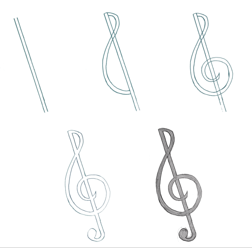 Desenhos de Ideia de notas musicais (12)