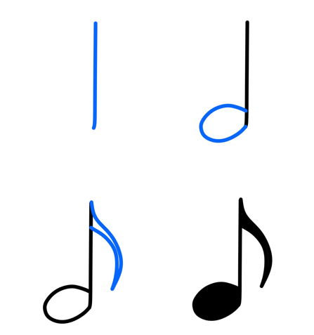 Desenhos de Ideia de notas musicais (16)