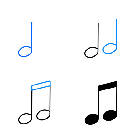 Desenhos de Ideia de notas musicais (3)