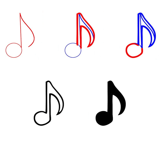 Desenhos de Ideia de notas musicais (9)