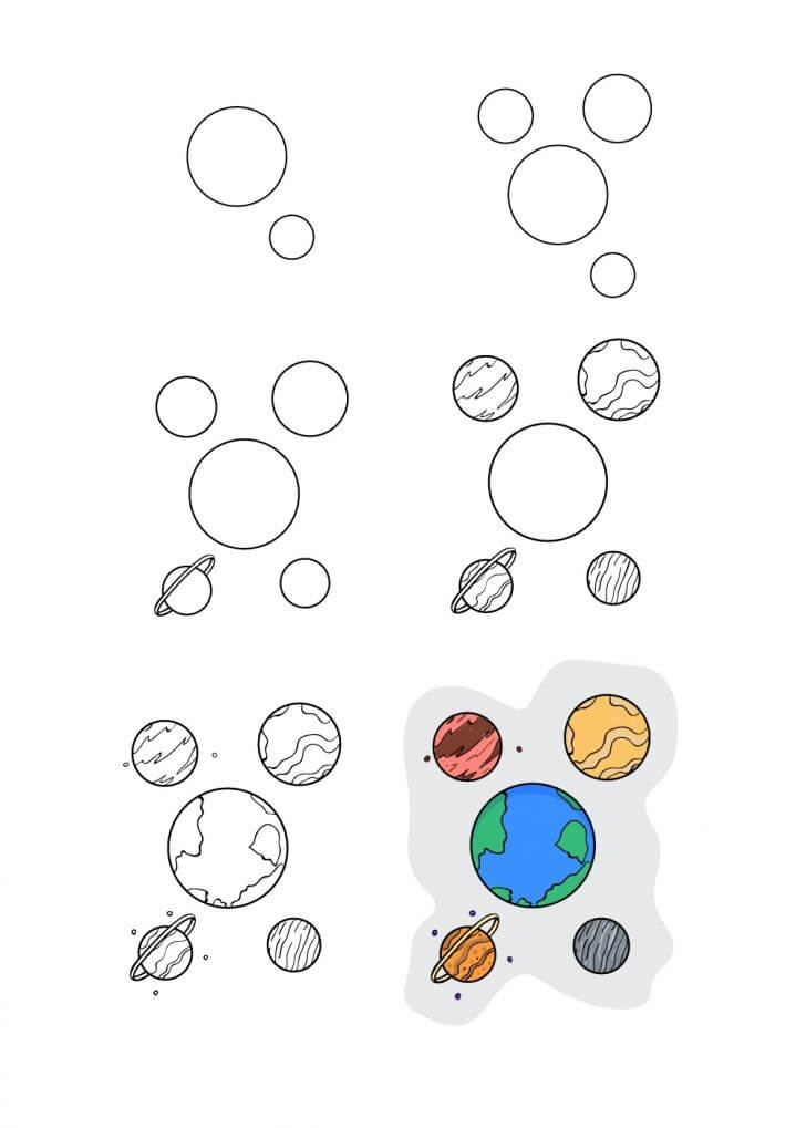 Desenhos de Ideia do sistema solar (5)