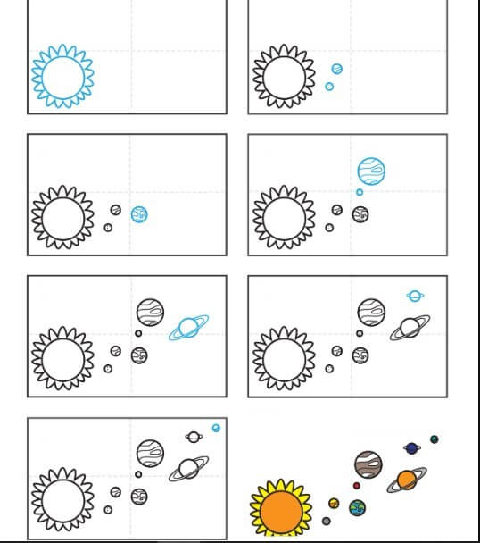 Desenhos de Ideia do sistema solar (7)