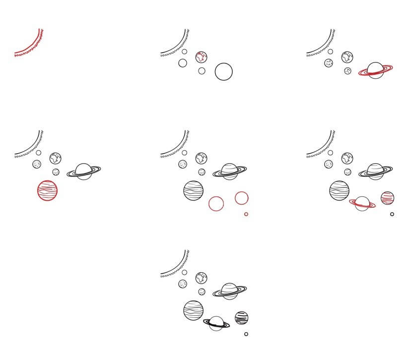 Desenhos de Ideia do sistema solar (9)