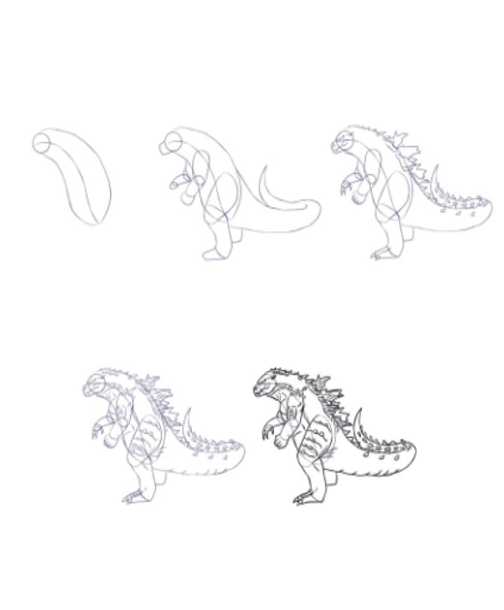 Desenhos de Ideia Godzilla (1)