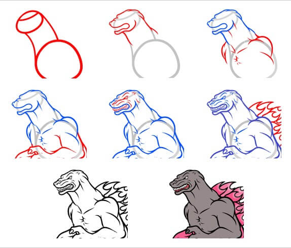 Desenhos de Ideia Godzilla (15)