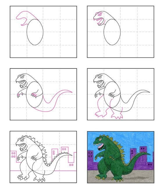 Desenhos de Ideia Godzilla (6)