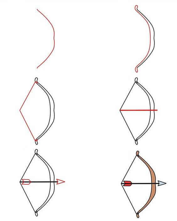 Desenhos de Imagem básica de arco e flecha