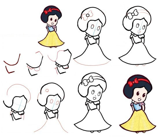 Desenhos de Imagem da Branca de Neve bebê