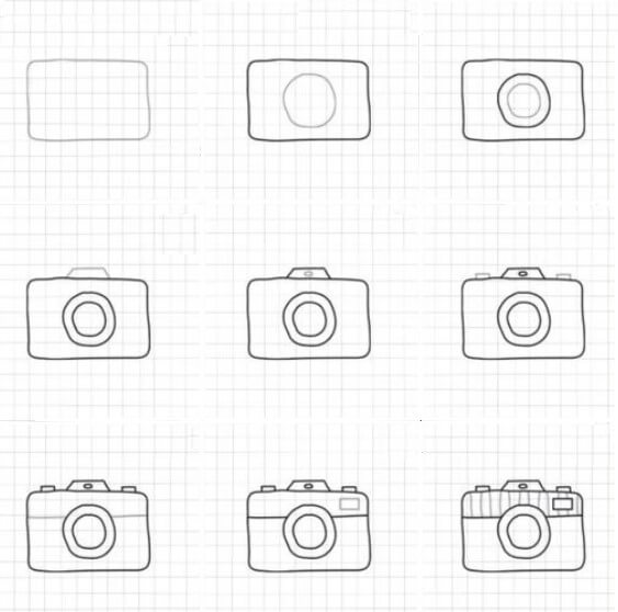 Desenhos de Imagem da câmera
