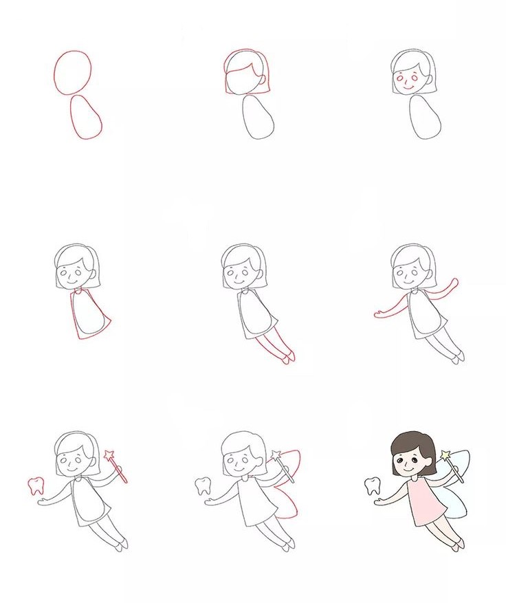Desenhos de Imagem da Fada do Dente
