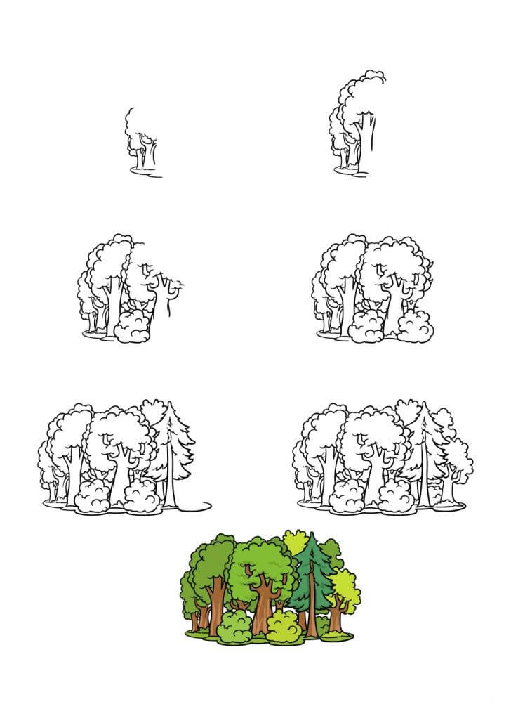 Desenhos de Imagem da floresta