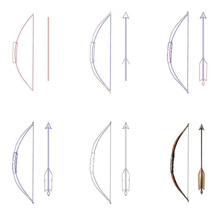 Desenhos de Imagem de arco e flecha
