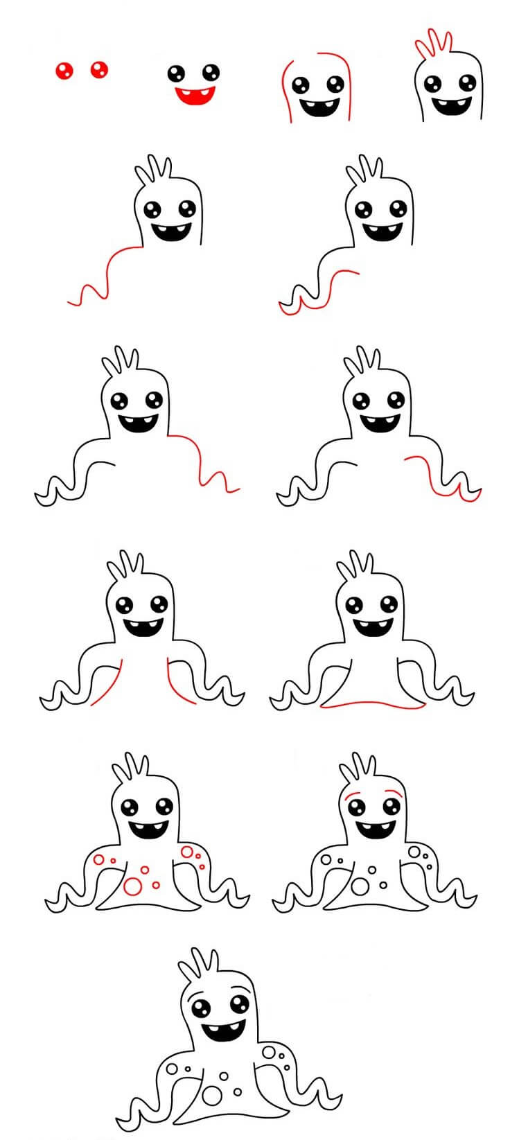 Desenhos de Imagem de monstro fofo
