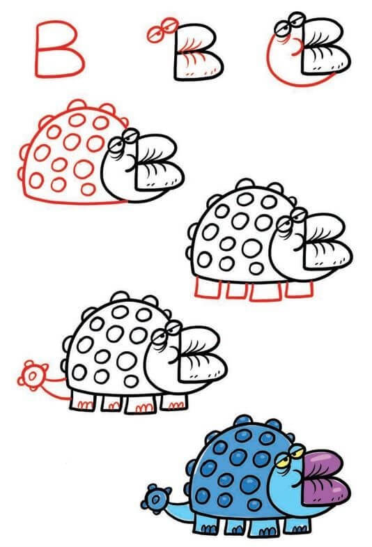 Desenhos de Imagem de monstro muito fácil