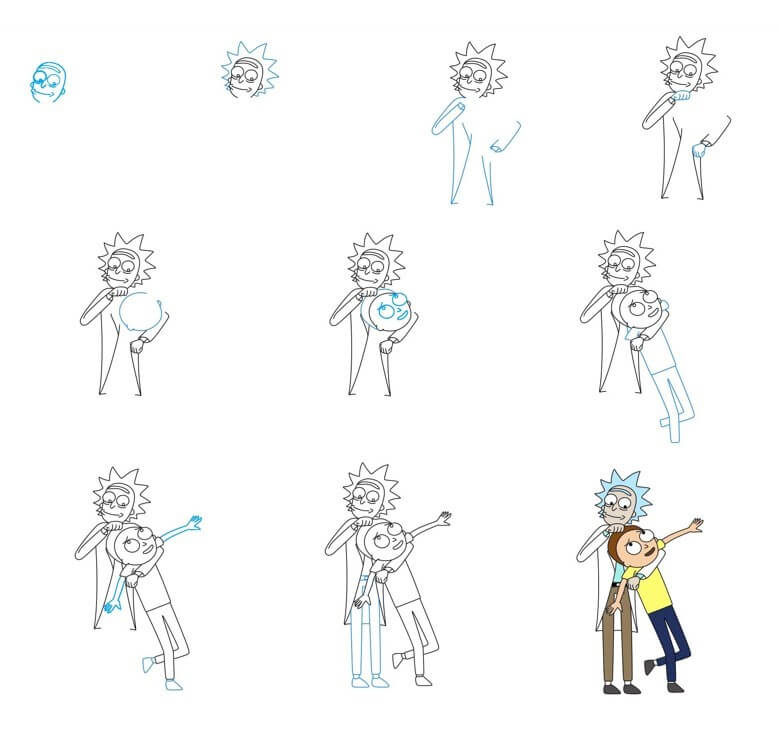 Desenhos de Imagem de Rick e Morty