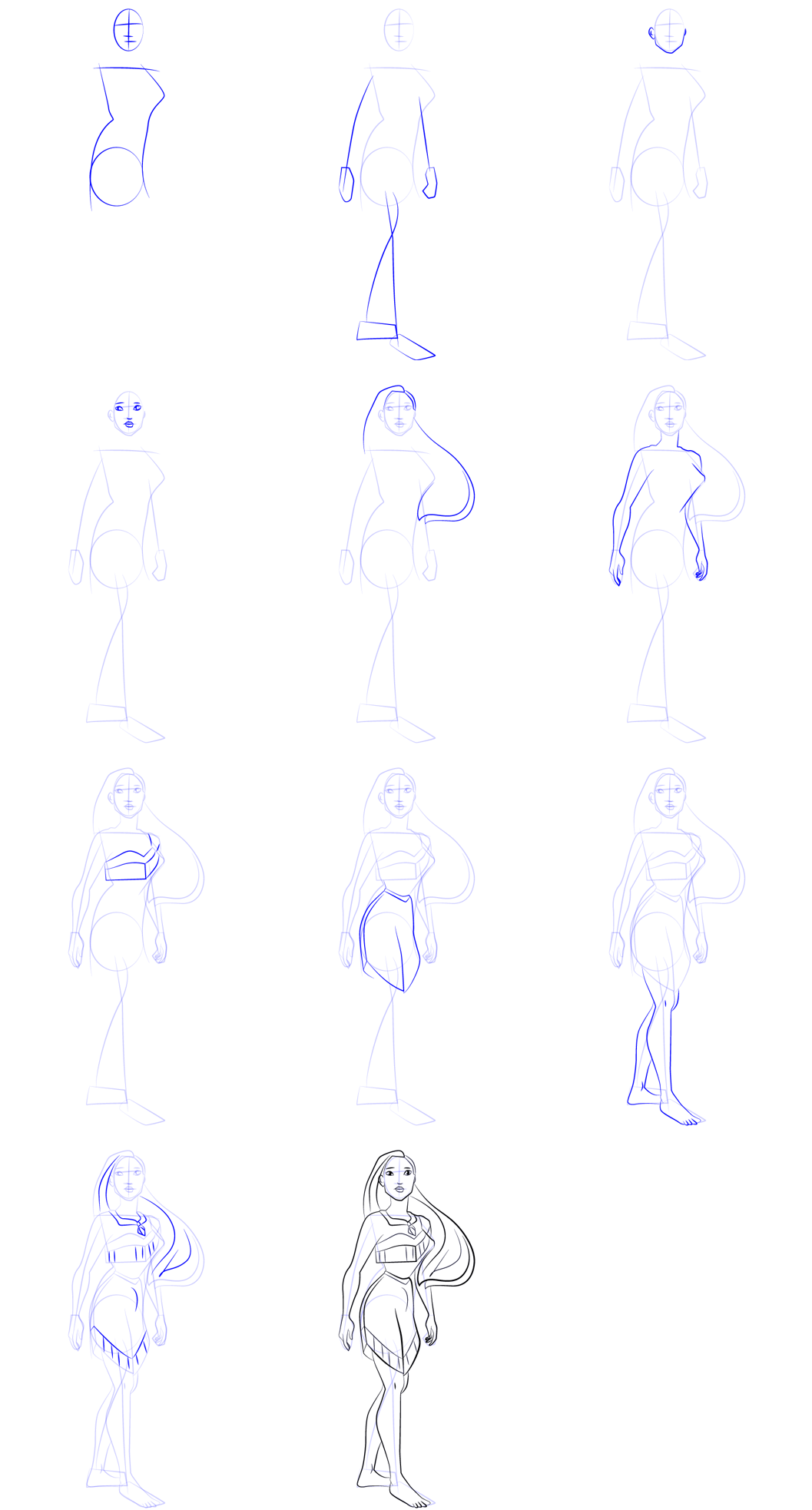 Desenhos de Imagem detalhe Pocahontas