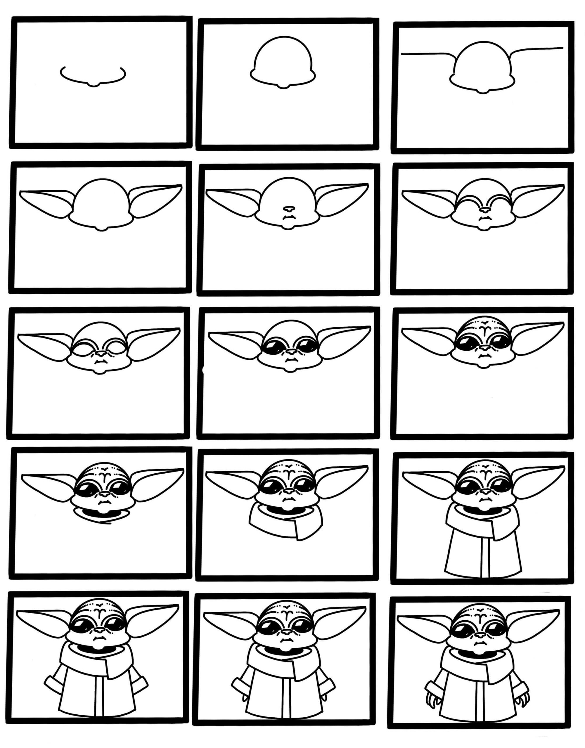 Desenhos de Imagem do Baby Yoda
