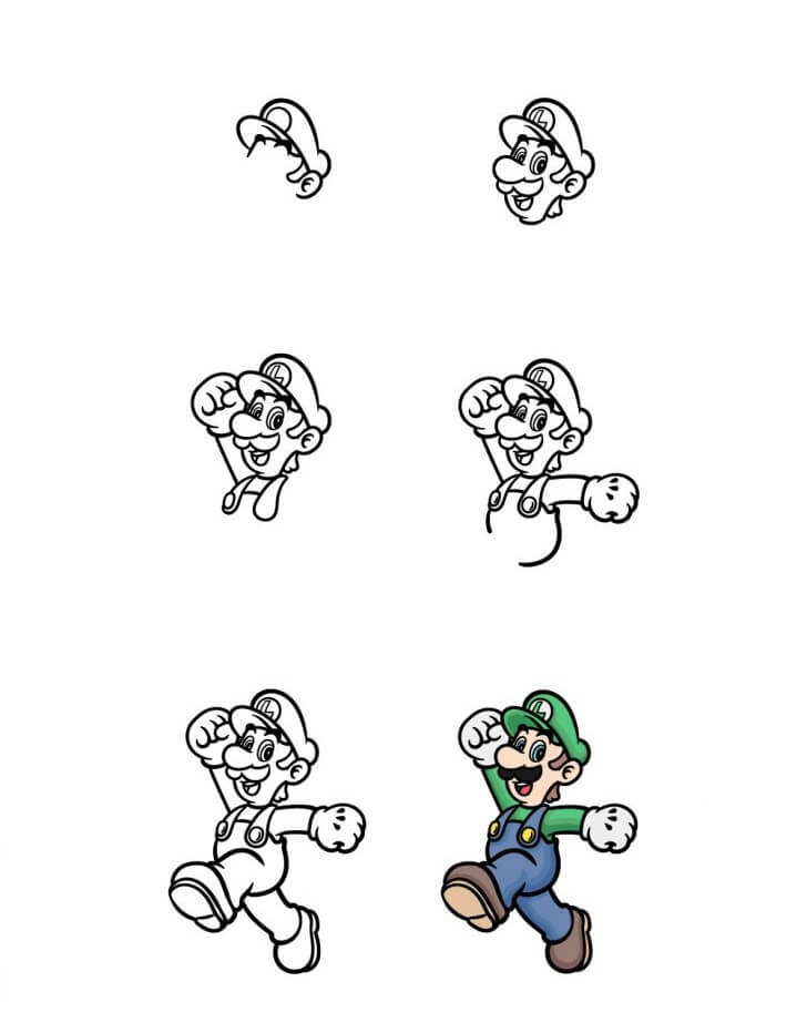 Desenhos de Imagem do Mario verde