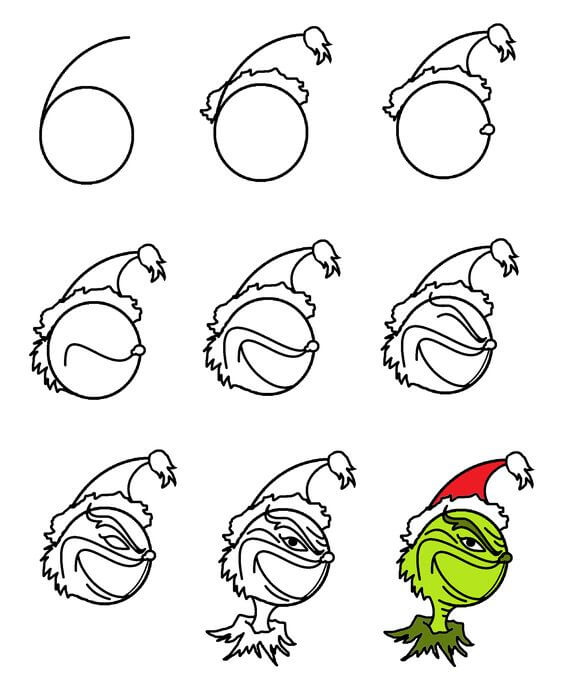 Desenhos de Imagem do rosto do Grinch