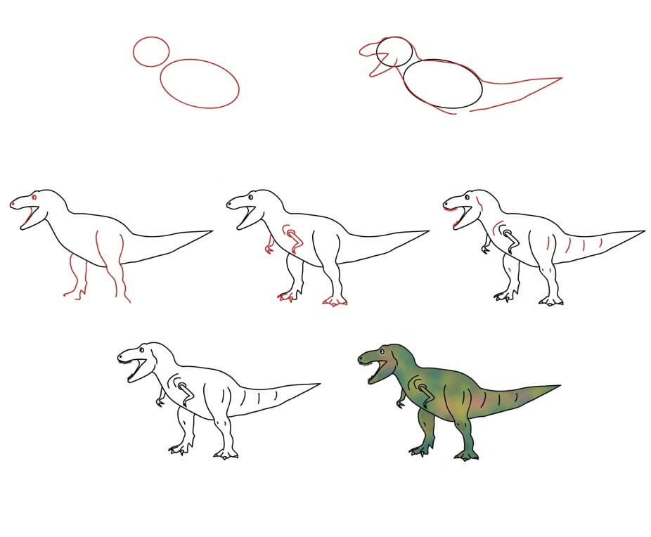 Desenhos de Imagem do T-Rex