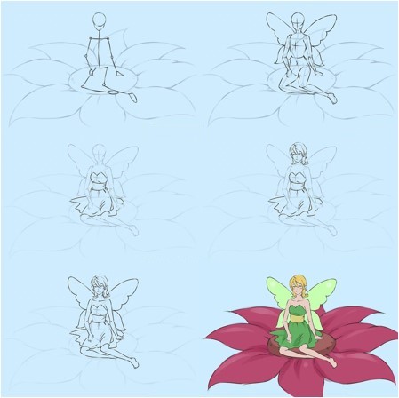 Desenhos de Imagem fada das flores