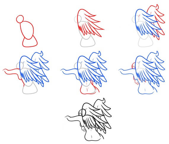 Desenhos de Imagem gratuita de asas de anjo