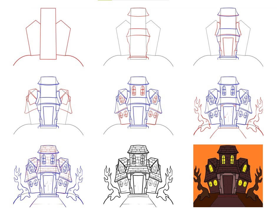 Desenhos de Imagem gratuita de casa assombrada