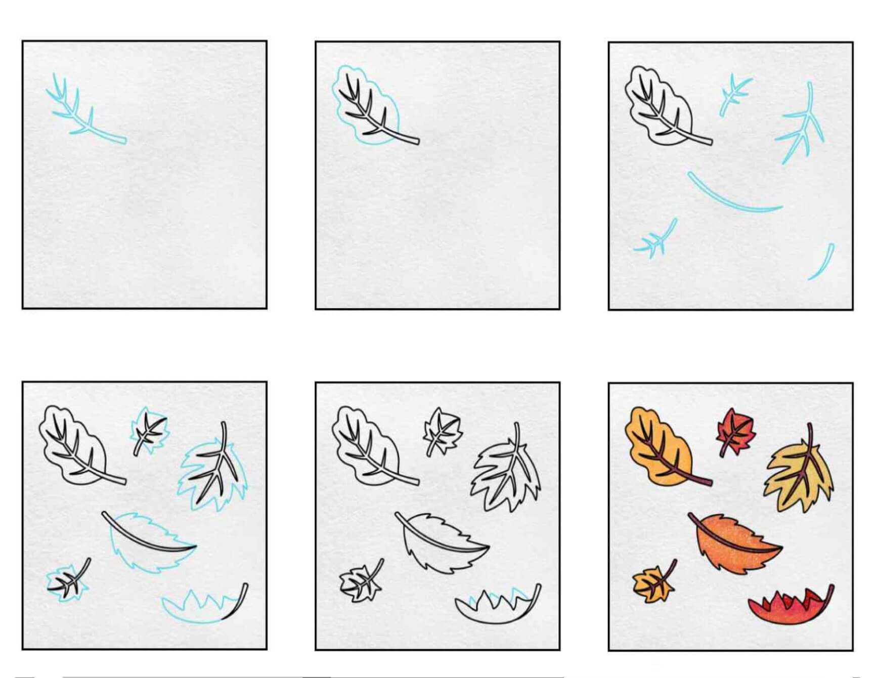 Desenhos de Imagem gratuita de folhas caindo