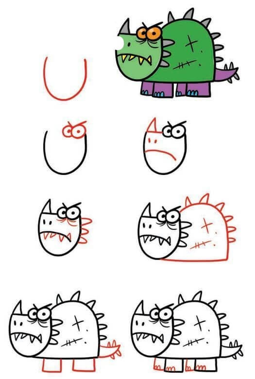 Desenhos de Imagem gratuita de monstro