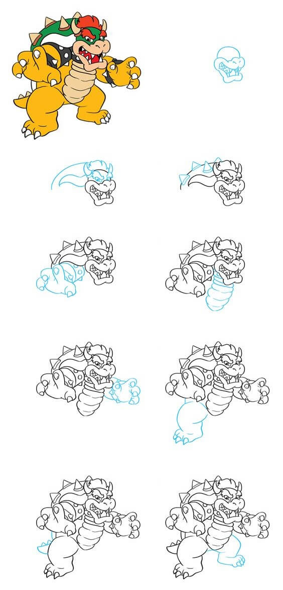 Desenhos de Imagem gratuita do Bowser