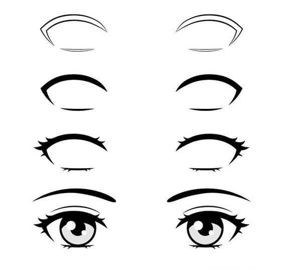 Desenhos de Imagem Lindos olhos de anime
