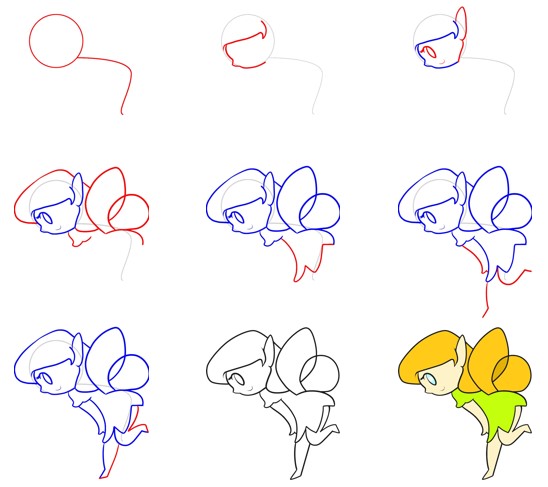 Desenhos de Imagem simples de fada
