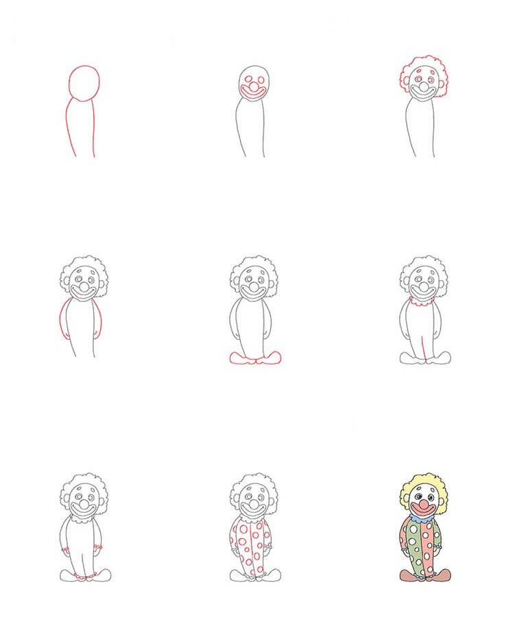 Desenhos de Imagem simples de palhaço