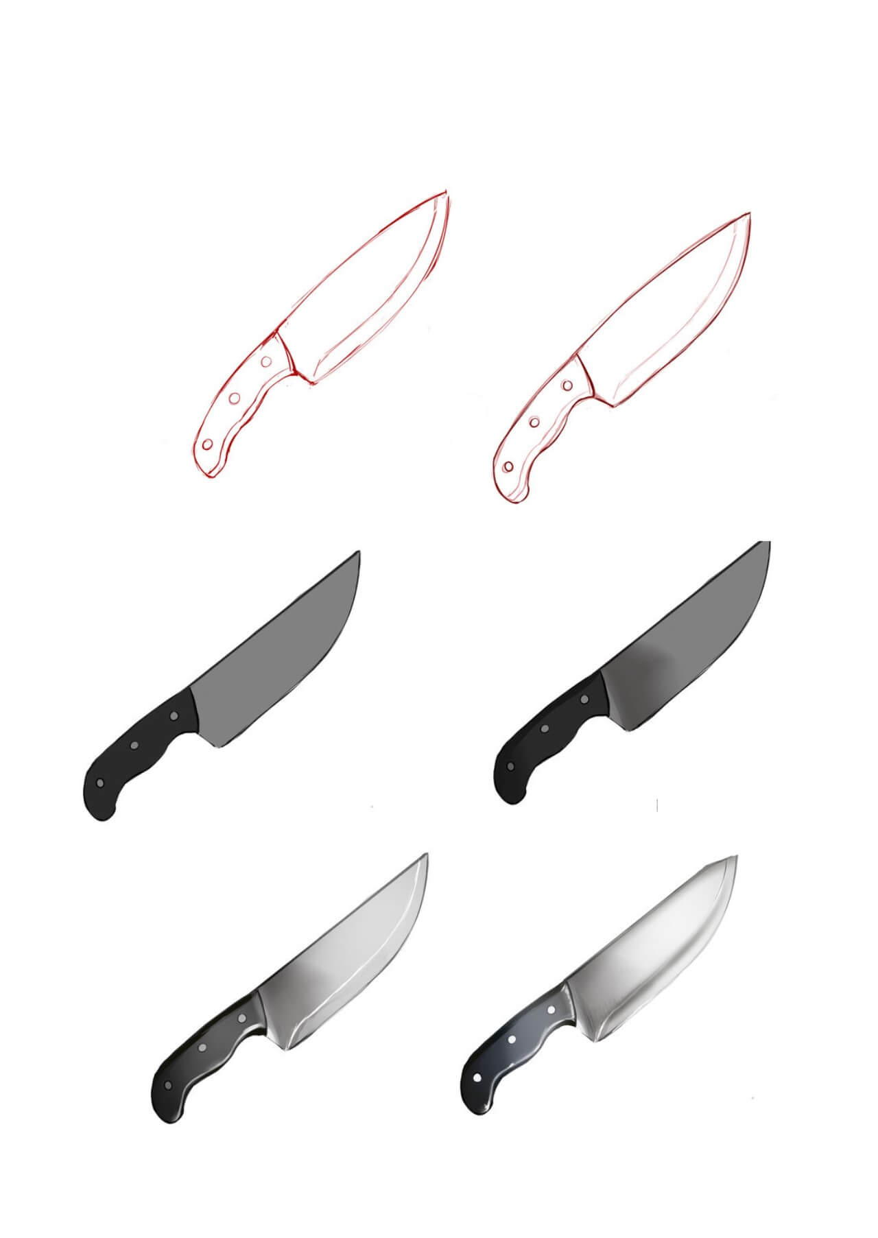 Desenhos de Imprimir faca de cozinha