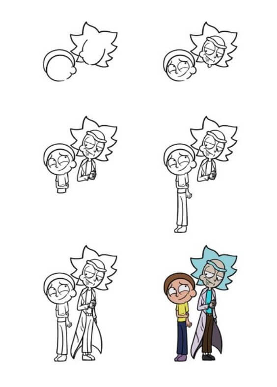 Desenhos de Imprimir Rick e Morty