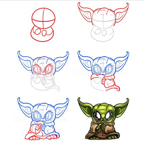 Desenhos de Imprimível do Baby Yoda