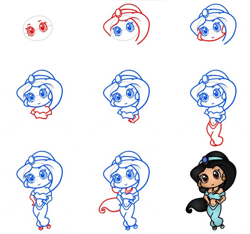 Desenhos de Jasmine Chibi