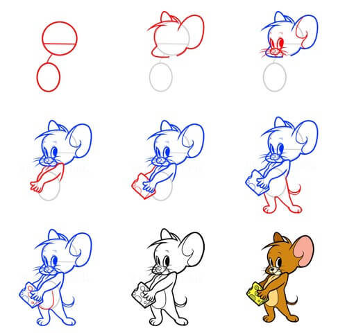 Desenhos de Jerry rato e o queijo