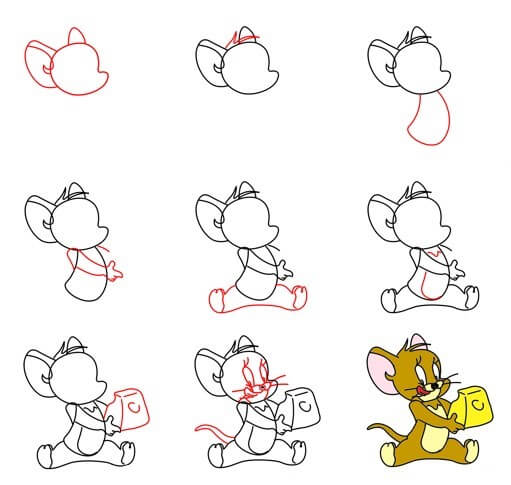 Desenhos de Jerry rato estava desejando