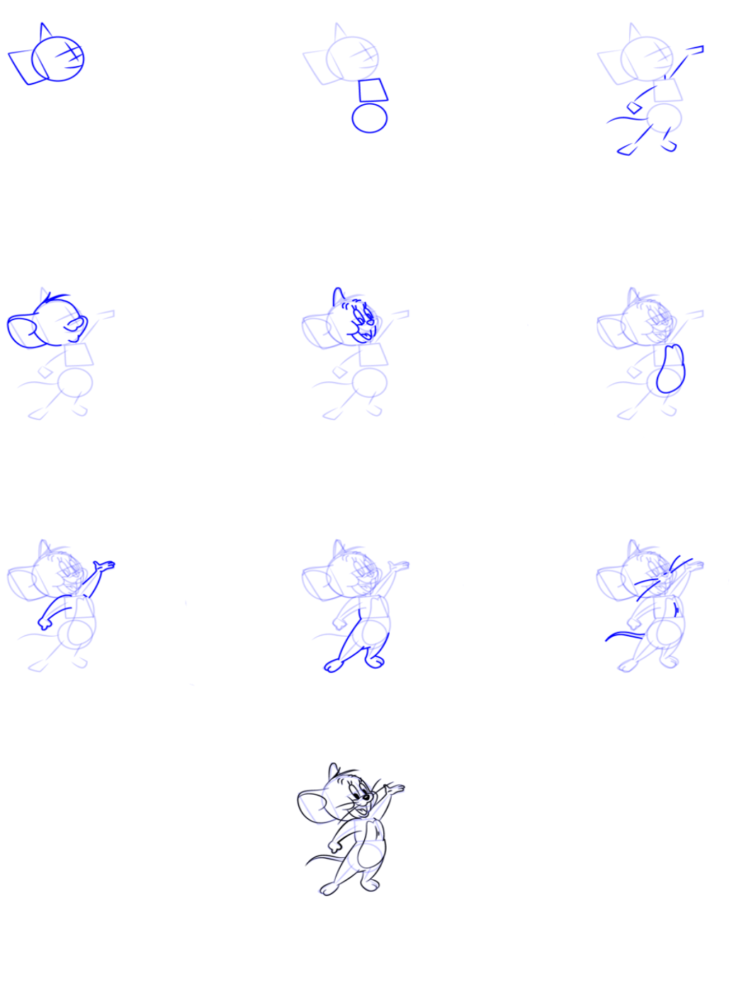 Desenhos de Jerry rato feliz