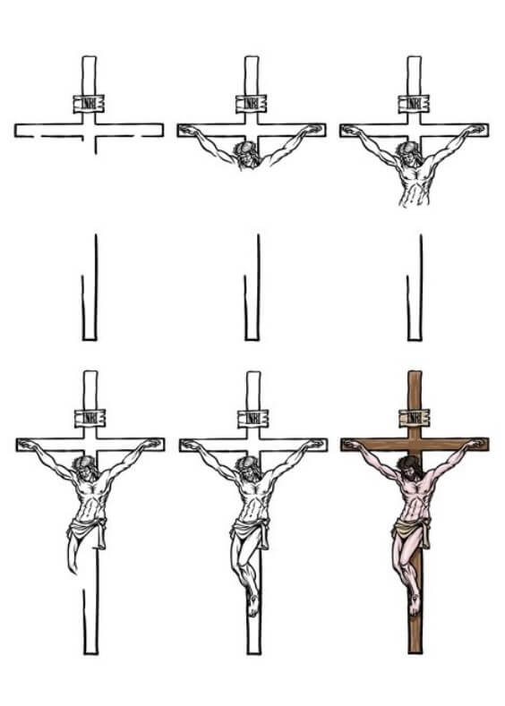 Desenhos de Jesus está na cruz (1)