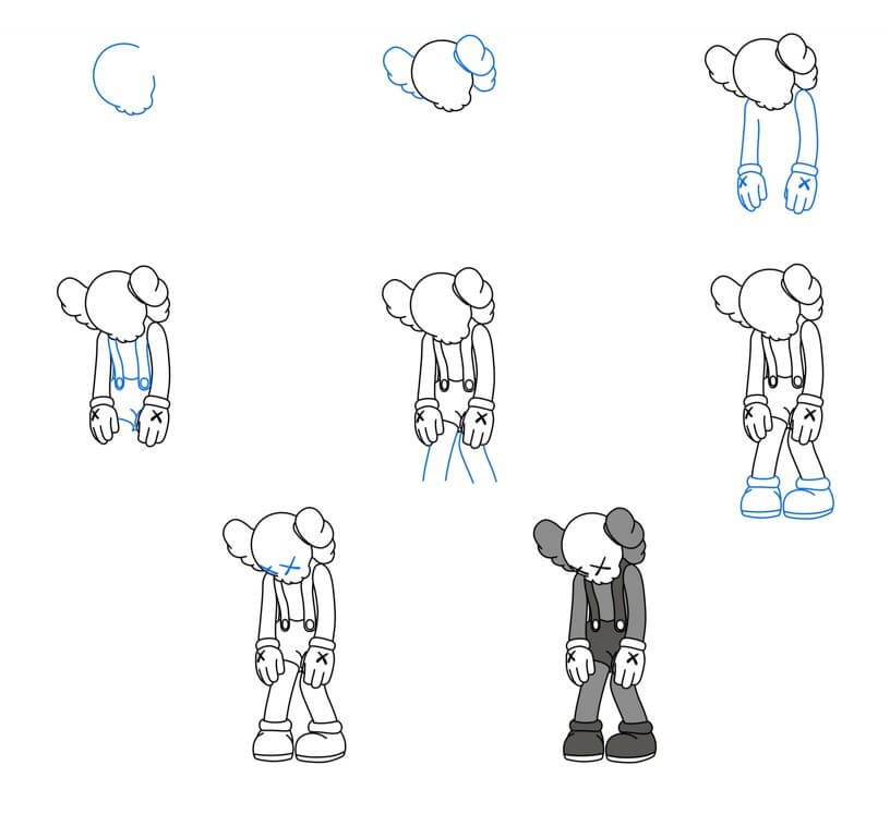Desenhos de Kaws triste