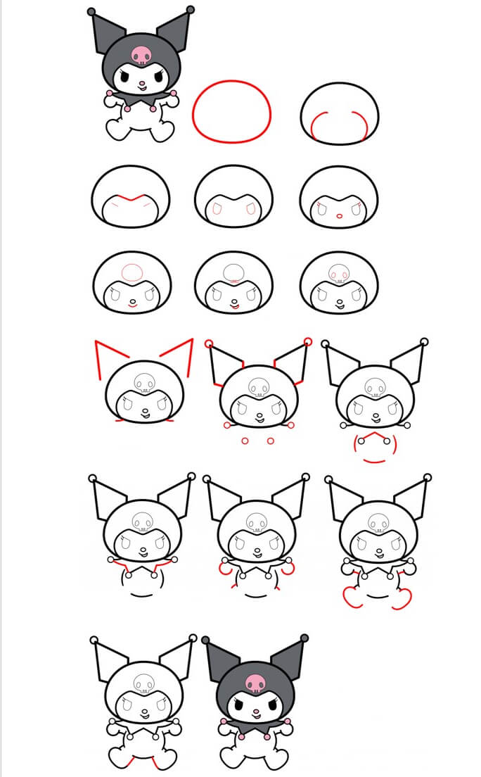 Desenhos de Kuromi para imprimir