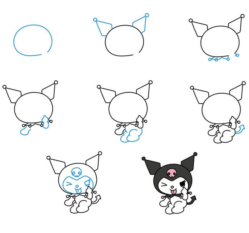 Desenhos de Kuromi travessa