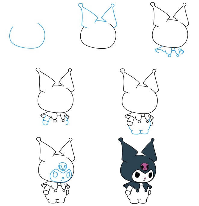 Desenhos de Kuromi triste