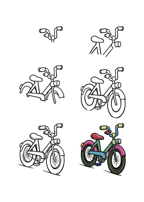 Desenhos de Linda bicicleta