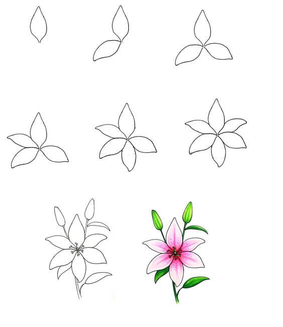 Desenhos de Linda flor roxa