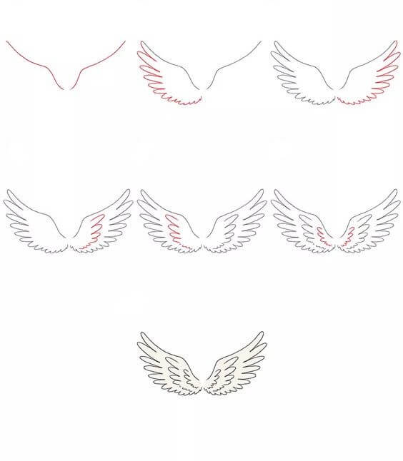 Desenhos de Lindas asas de anjo imagem